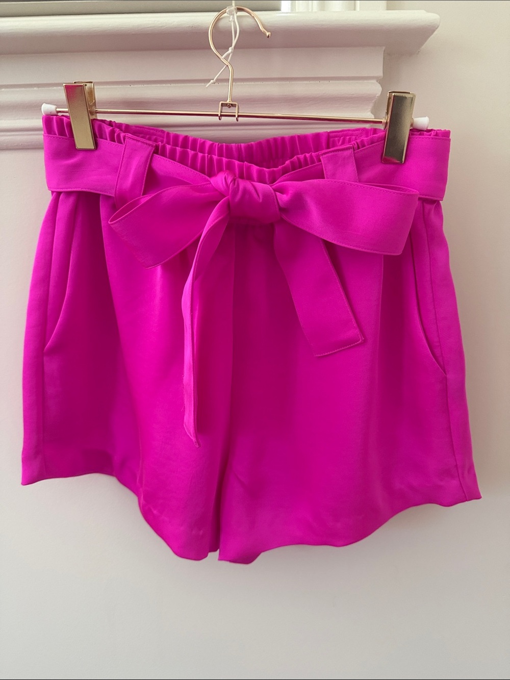 Generation Love Hot Pink High-Waist Tie-Front Shorts